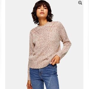 TOPSHOP Medium Sweater (0-2 US) Chunky Knit, Oatmeal and Terracotta NWT